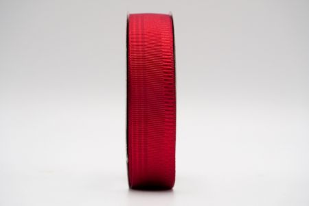 Красная лента с клетчатым краем с одной стороны Grosgrain Ribbon_K1762-301